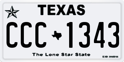TX license plate CCC1343