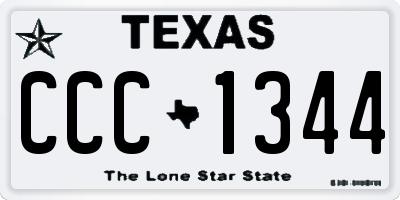 TX license plate CCC1344