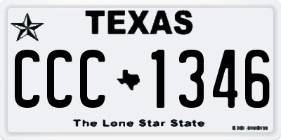 TX license plate CCC1346