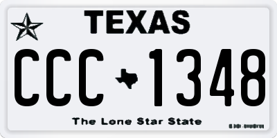 TX license plate CCC1348