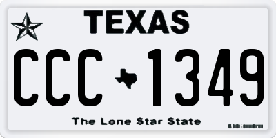 TX license plate CCC1349
