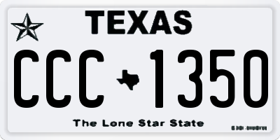 TX license plate CCC1350