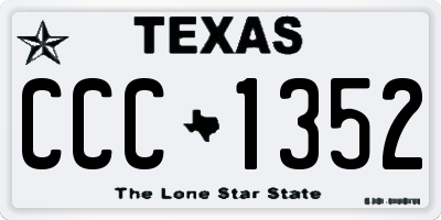 TX license plate CCC1352