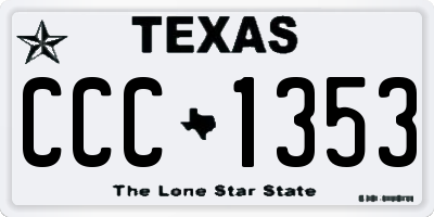 TX license plate CCC1353