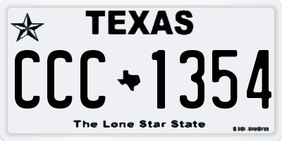 TX license plate CCC1354