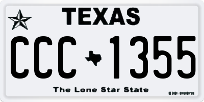 TX license plate CCC1355