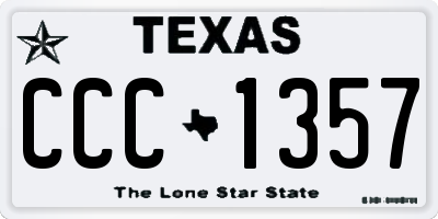 TX license plate CCC1357