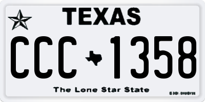 TX license plate CCC1358