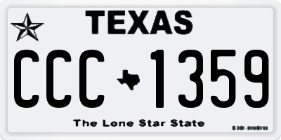 TX license plate CCC1359