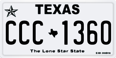 TX license plate CCC1360