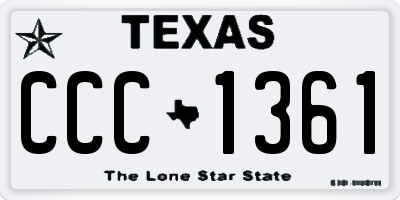 TX license plate CCC1361