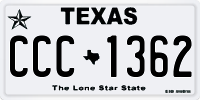 TX license plate CCC1362