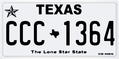 TX license plate CCC1364