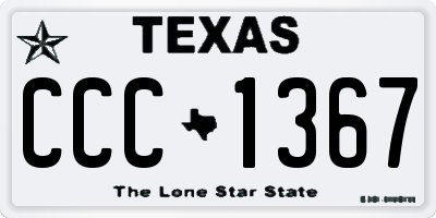 TX license plate CCC1367