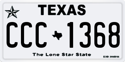 TX license plate CCC1368