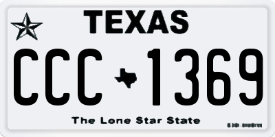 TX license plate CCC1369