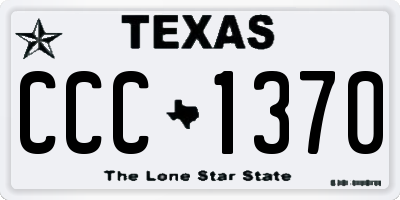 TX license plate CCC1370