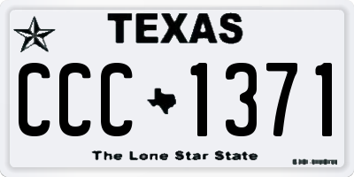 TX license plate CCC1371