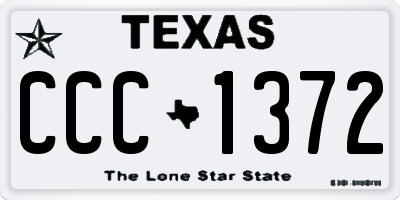 TX license plate CCC1372