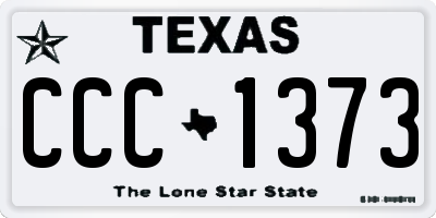 TX license plate CCC1373