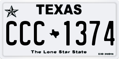 TX license plate CCC1374
