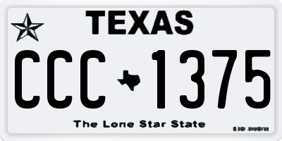 TX license plate CCC1375