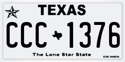 TX license plate CCC1376