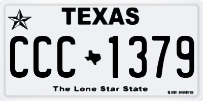 TX license plate CCC1379