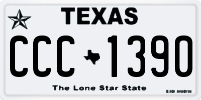 TX license plate CCC1390