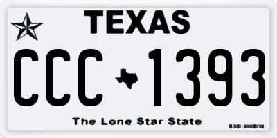 TX license plate CCC1393