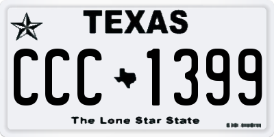TX license plate CCC1399
