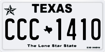 TX license plate CCC1410