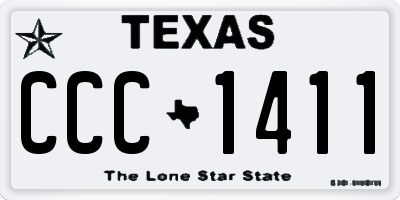 TX license plate CCC1411