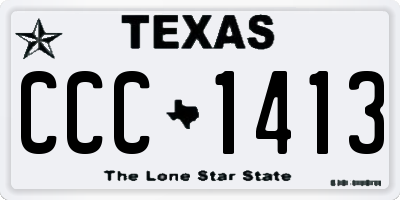 TX license plate CCC1413
