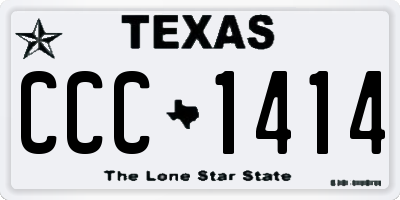 TX license plate CCC1414