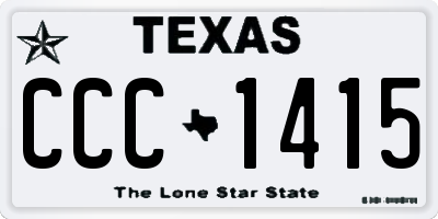 TX license plate CCC1415