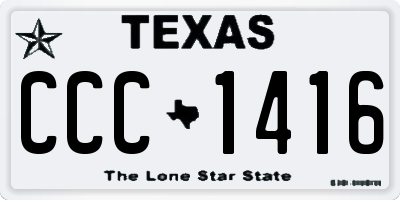 TX license plate CCC1416