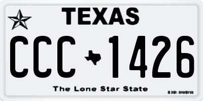 TX license plate CCC1426