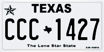 TX license plate CCC1427