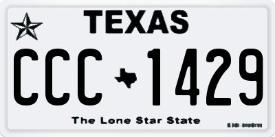 TX license plate CCC1429
