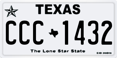 TX license plate CCC1432