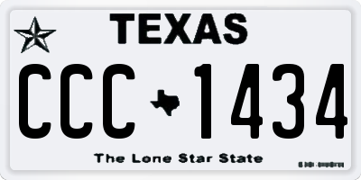 TX license plate CCC1434