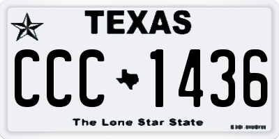 TX license plate CCC1436