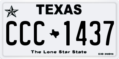 TX license plate CCC1437