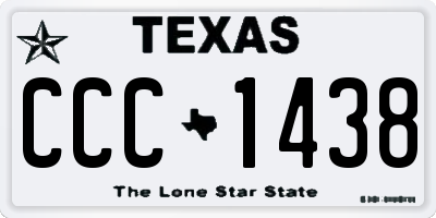 TX license plate CCC1438