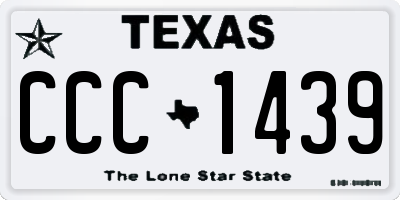 TX license plate CCC1439