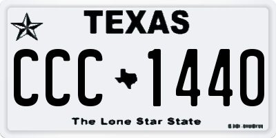 TX license plate CCC1440