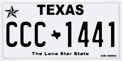 TX license plate CCC1441