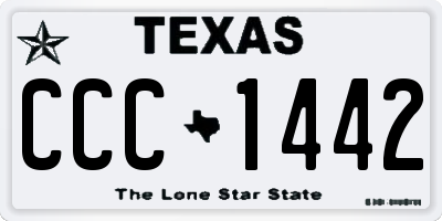 TX license plate CCC1442
