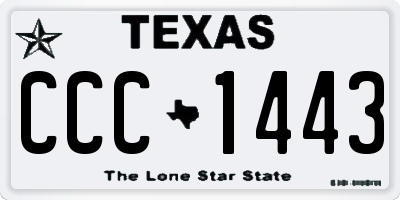 TX license plate CCC1443
